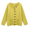 thumbnail image 4 of AherBiu Sweater Jackets for Women Button down Hooded Cardigans Long Sleeve Knitwear Coats, 4 of 6