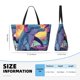 thumbnail image 4 of Disketp Hip-Hop DJ Dolphin Bolsa de Playa de Gran Capacidad, Bolso Impermeable y a Prueba de Arena para Mujer, Ideal para Playa, Piscina y Natación, 4 of 7
