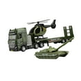 thumbnail image 2 of Camión de remolque de juguete a escala 1/50, camión de ingeniería de aprendizaje temprano con minihelicóptero, vehículo extraíble para niños de 2, 3, tanque, 2 of 8