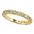 thumbnail image 2 of Karina B� Round Diamond and Yellow Sapphire Eternity Band, 2 of 9