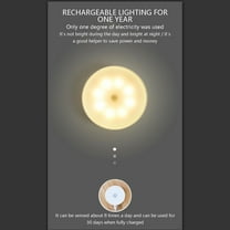 xjwjuw Solar Human Body Infrared Sensor LED Lamp, Wireless Magnetic Bedside Light, USB/Solar Charging, Auto On/Off, Portable, for Bedroom, Bathroom, Staircase, Corridor, Kitchen, Closet