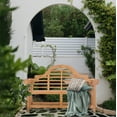 thumbnail image 5 of Teak Wood Lutyens Double Outdoor Patio & Garden Bench, 5 of 7