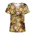 thumbnail image 4 of Sakmal Spring Tops for Women 2024 Short Sleeve V-Neck Graphic T-Shirts Womens Shirts Under $5, 4 of 5