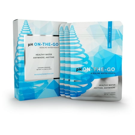 pH ON-THE-GO Alkaline Water Filter Pouch- Portable Alkaline Water Filtration System For Your Bottle, Pitcher, Jug, Container - High pH Ionized Water - Long-Life 16 Gallon/72 Litre (Best Ionized Alkaline Water System)