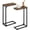 15.7Dx7.1Wx24.4H-RusticBrown-2, variant on C-Shaped End Table Set of 2 - Rustic Brown, Slim Sofa Side Table for Small Spaces