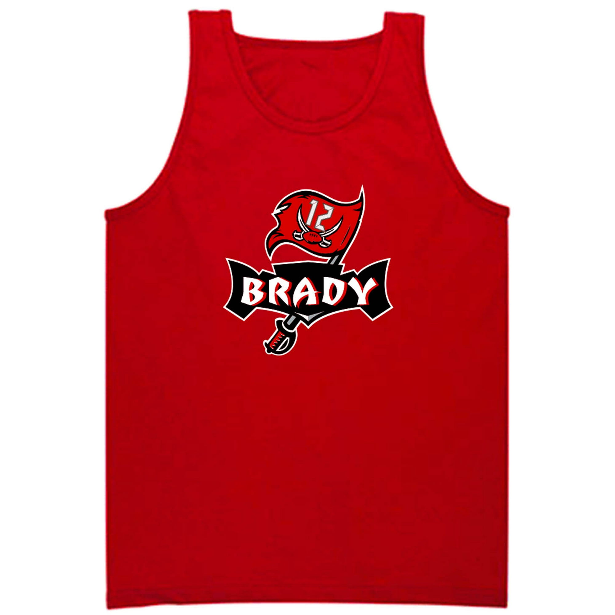 Red Buccaneers Tom Brady Logo Tank Top Adult, Women's, Size: Large