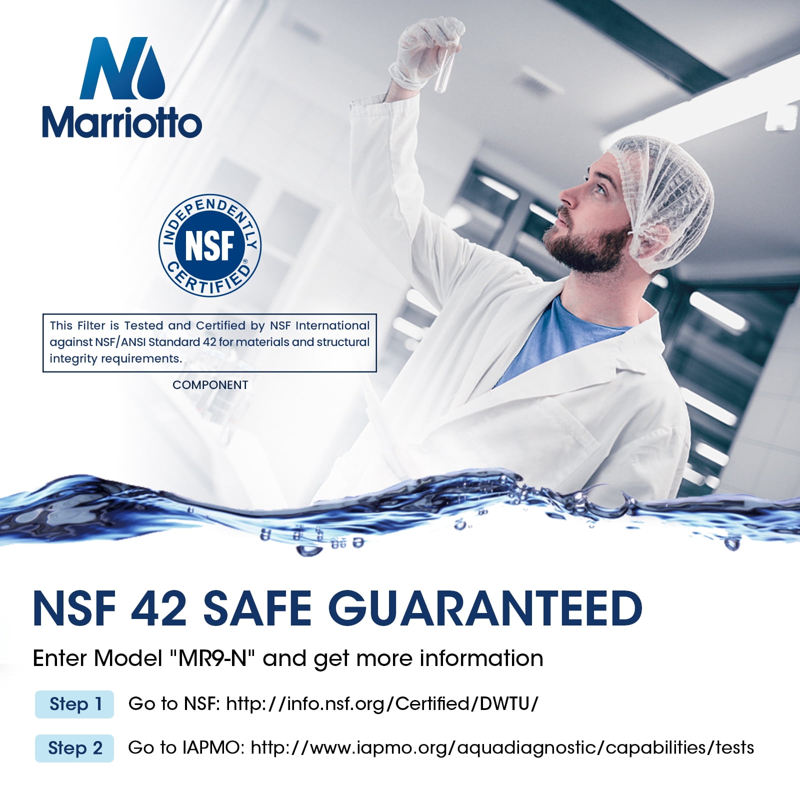 MARRIOTTO Water Filter Compatible with XWFE (Built-in CHIP), Replacement for GE XWFE, XWF Refrigerator Water Filter Pack of 2