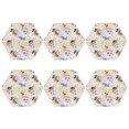 thumbnail image 2 of Pofeuu Floral Puppy Print Leather Coasters Set of 6, Round Cups Mugs Mat Pad for Home Kitchen Heat Resistant Drink Coasters,Hexagon, 2 of 7