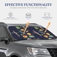 thumbnail image 4 of Haiem Space Windshield Sun Shade: Universal Foldable 2-Piece Car Front Window Sunshade - Blocks Uv Rays, And Reduces Heat,Essential Car Accessory Large, 4 of 7
