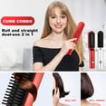 thumbnail image 2 of CNKOO Enhanced Hair Straightener Brush, 2-in-1 Ionic Straightening Brush with Anti-Scald Feature, Auto Temperature Lock & Auto-Off Function,Portable Frizz-Free Silky Electric Straightening Comb, 2 of 9