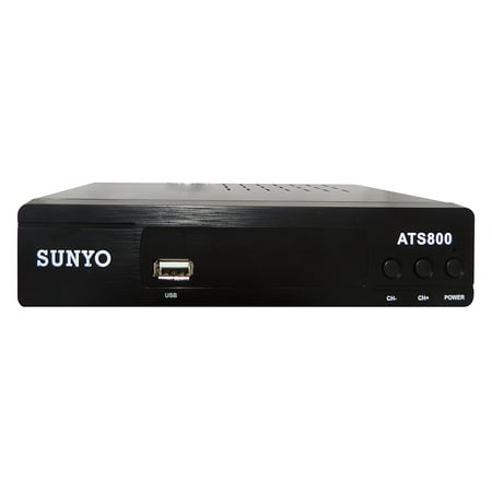 SUNYO ATS800 ATSC Digital TV Converter Box w/ Recording PVR Function / HDMI Out / Coaxial Out / Composite Out / USB Input / LED Time Display (New