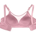 thumbnail image 4 of Women's Push Up Lace Bra - Underwire Padded Add 1 Cup, Full Coverage Plunge T-Shirt Bra, Comfort Lift Up for Everyday Use Pink 40, 4 of 6