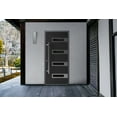 thumbnail image 2 of Front Exterior Prehung Steel Door / Ronex 0131 Black Enamel / Stainless Inserts Entry Metal Modern Painted W36" x H80" Right hand Inswing, 2 of 5