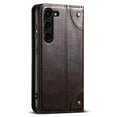 thumbnail image 2 of SaniMore for Samsung Galaxy S24 6.2" 2024 Wallet Cover, PU Leather Magnetic Book Folding Flip Folio Case Wear-resistant Shockproof Anti-fall [RFID Blocking] & Stand Function, Brown, 2 of 4