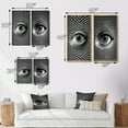 thumbnail image 4 of Designart "Eye Encapsulated in Circular Infinity I" Modern Geometric Framed Wall Art Set Of 2 - Modern Black Frame Gallery Set For Office Decor, 4 of 6