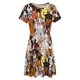 thumbnail image 4 of Cartoon Dachshund Puppy Dog Stylish Dress Summer Street Style Dresses Female Short Sleeve Printed Sundress, 4 of 7
