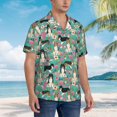 thumbnail image 6 of Sheltie Dog Green Flower Floral Men'S 3d Print Casual Button Down Shirts, Novelty Hawaiian Short Sleeves 2xl, 6 of 7