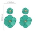 thumbnail image 6 of Hyasfey 1 Pair Flower Earrings Realistic Floral Shape Large Petal Anti-allergy Stainless Lightweight Ear Decoration Jewelry Prom Party Hanging Earrings Dangle Earrings, 6 of 8