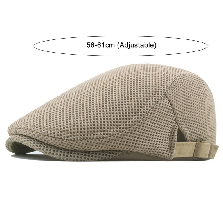 Men Breathable Mesh Summer Hat Adjustable Newsboy Beret Ivy