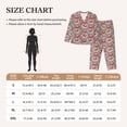 thumbnail image 4 of Pajama Sets for Women 2 Pcs, Pan Fried Steak Print Button Down Long Sleeve Sleepwear Lounge PJ Sets, 4 of 6
