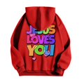 thumbnail image 3 of MHFRRA Sudaderas y Sudaderas Casuales para Hombre, de Corte Relajado, con Estampado Gráfico para Otoño E Invierno, de Fácil Cuidado, Ideales para Uso Diario Rojo, 3 of 4