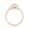 thumbnail image 3 of Imperial 5/8 Ct TDW Princess Diamond Double Halo Engagement Ring in 10K Rose Gold (H-I, I2), 3 of 4