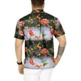thumbnail image 6 of HAPPY BAY Men's Beach Short Sleeve Christmas Tree Party Dress Shirt Holiday Funny Hawaiian Santa Gifts Shirts for Men XXL Santa Reindeer Sleigh, Black, 6 of 7