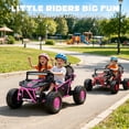 thumbnail image 2 of iYofe 36V Electric Ride on Car for Big Kids, 2 Seater Powered Ride on Vehicle for Boys Girls, Kids Electric Car with Bluetooth, FM Radio, Rear Wheel Spring Suspension, 5-8 MPH Speed, Pink, 2 of 9