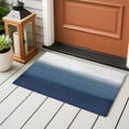 thumbnail image 4 of Navy Blue Ombre Entryway Rug 2'x3'&nbsp; Non Slip Front Door Mats, Modern Abstract Art Texture Entrance Rugs Indoor Outdoor Carpet, Washable Floor Mats Small Area Rug for Bedroom Kitchen, 4 of 8