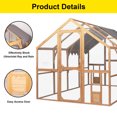 thumbnail image 6 of Pefilos 110" Large Outdoor Cat Cage, Weatherproof Cat Run Enclosure, Wood Cat Houses Catio Kitten Condo Backyard Shelter, Orange, 6 of 11