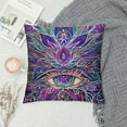 Chilfamy Purple Meditation Mandala Pillow Covers Bohemian Magic Yoga