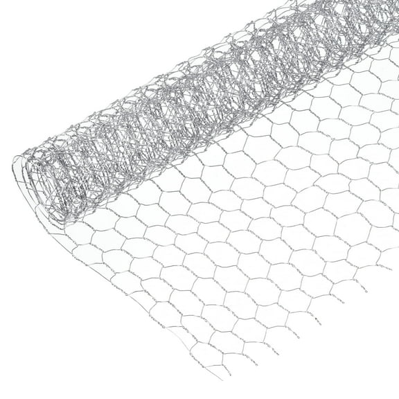 TIFOR 39"x14" Chicken Wire Net Hexagonal Mesh Galvanized Iron, Silver Tone 1 Roll 3 Sheets