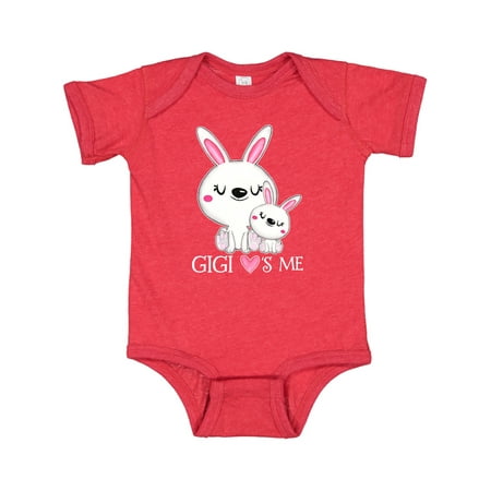 

Inktastic Gigi Loves Me- bunny family Gift Baby Boy or Baby Girl Bodysuit