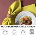 thumbnail image 6 of Bedding Craft Cotton Golden Kiwi Hemstitched Cloth Dinner Napkins – Reusable, Machine Washable Table Napkins, Set of 12, 18"x18", 6 of 8