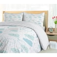 thumbnail image 5 of Ambesonne Grey Duvet Cover Sets, Nocturnal Pattern, 2-King, White Pearl Pale Blue, 5 of 7