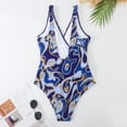 thumbnail image 5 of BERANMEY Women's Tropical Print One Piece Swimsuit with Cover up Beach Skirt Sarong Two Piece Floral Printed V Neck Tummy Control High Cut Monokini Swimsuit Bathing Suit Women's Swimwear & Clothing, 5 of 9
