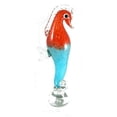 thumbnail image 1 of Estatua Manhattan Chic Artisan Seahorse naranja y turquesa, 1 of 1