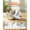 thumbnail image 3 of KFFKFF Keyed Entry Door Knob, Satin Nickel Finish with Round Ball Design, Exterior Key Lock and Interior Thumb Turn, Durable Metal Construction, Ideal for Bedrooms and Bathrooms, 3 of 9