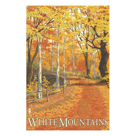 White Mountains, New Hampshire - Fall Colors Print Wall Art By Lantern (Best Fall Colors In New Hampshire)