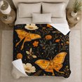 thumbnail image 5 of Enchanted Moth Poppy Garden autumn celebration, Festive autumn celebration Scene, Warm Flannel Blanket for Living Room and Family Room, Art Lovers autumn celebration Gift, Festive Home Decor, 5 of 9