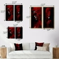 thumbnail image 4 of Designart "Vintage Glamour Mysterious Deep Red Mask" Fashion Woman Framed Wall Art Set Of 2 - Glam Red Frame Gallery Set For Office Decor, 4 of 6