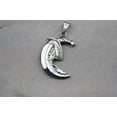 thumbnail image 3 of HOOUN Mens Stainless Steel Moon and Dragon Pendant Necklace Silver For Men Chain, 3 of 6