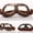 Copper-Fold-Clear Lens, variant on Vintage Helmet Goggles Motorcycle Goggles Bike Motorcross Pilot Goggle