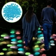 thumbnail image 4 of XIAOLE 300 Pcs Ecorative Stones Glow In The Dark Rocks, Rhombus Glowing Stone Garden Pebbles Rocks Luminous Stones , For Outdoor Decor Walkway Swimming Pool Garden Fish Tank (Multicolor), 4 of 4