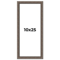 10x25 Frame Silver Real Wood Picture Frame Width 1.25 Inches | Interior Frame Depth 0.5 Inches |