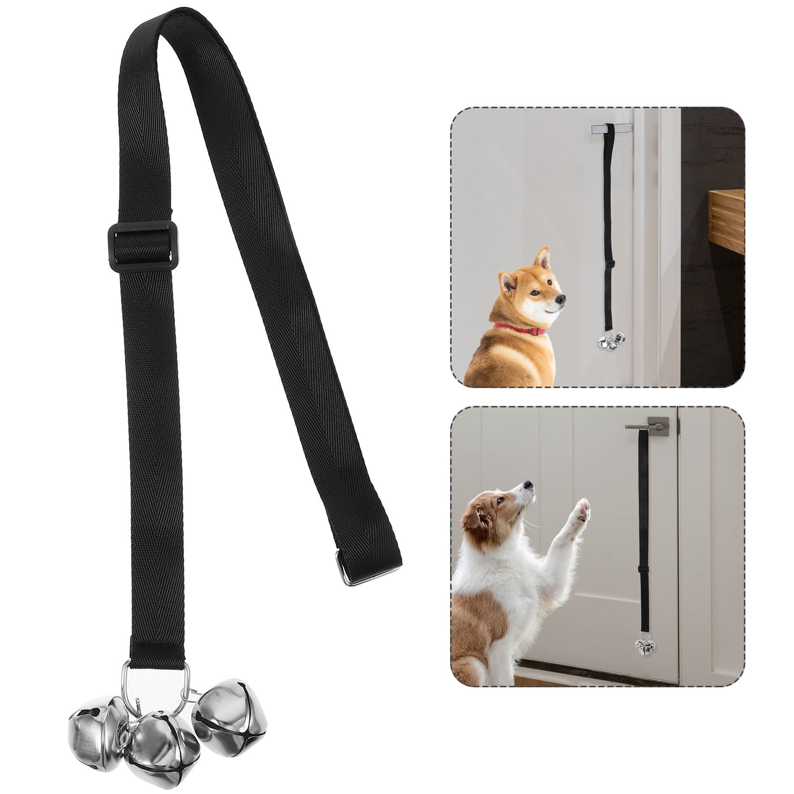 FOMIYES 2-Pack Portable Dog Training Bells with Adjustable Rope and Loud Sound for Effective Pet Obedience Training