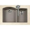 thumbnail image 5 of P-175U MIDNITE Granite Composite Houzer Quartztone 33" Undermount 60/40 Double Bowl Granite Kitchen Sink, 5 of 9