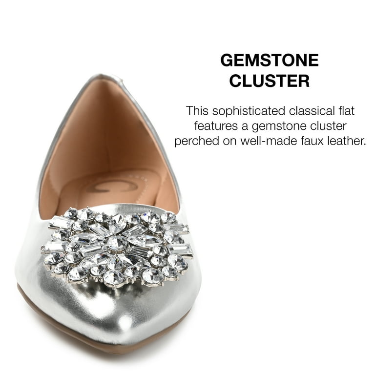 Journee Collection Womens Renzo Wide Width Slip On Pointed Toe Ballet Flats  - Walmart.com