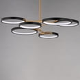 thumbnail image 5 of ET2 E24328-BKGLD 47.25 in. 15W Hoopla 6-Light Single Pendant in Black & Gold, 5 of 5