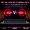 thumbnail image 3 of Laptop Gamer MSI Thin GeForce RTX 2050 4GB Ryzen 5 7535HS 32GB DDR5 1TB SSD Pantalla 15.6" IPS FHD 144Hz Teclado Ingles Mouse, 3 of 5